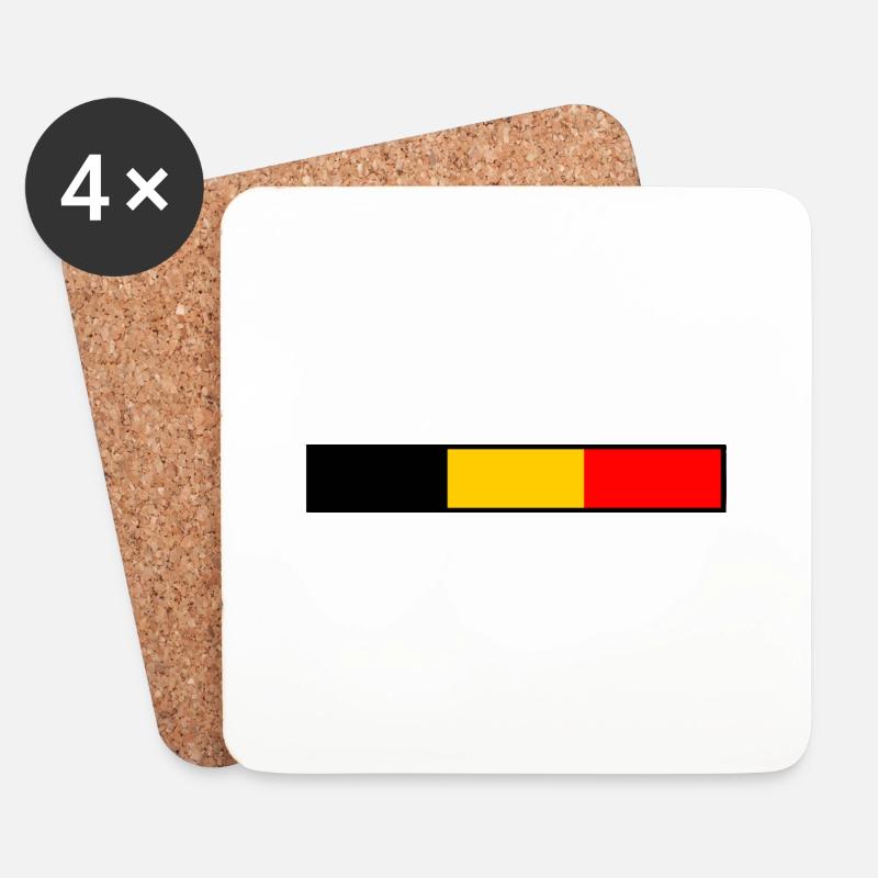 Belgien - Untersetzer (4er-Set) - Weiß