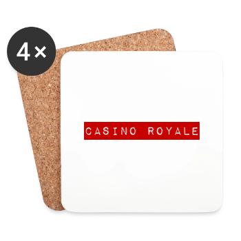 CASINO ROYALE -- Great & Trendy T-Shirt Design #MD - Untersetzer (4er-Set) - Weiß - Vorne