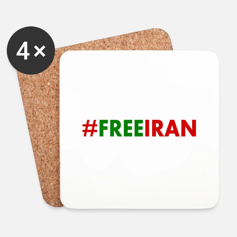 Free iran - Untersetzer (4er-Set) - Weiß