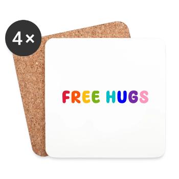 free hugs - Untersetzer (4er-Set) - Weiß - Vorne
