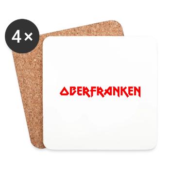 Modisches Heimat OBERFRANKEN Metal-Design - Untersetzer (4er-Set) - Weiß - Vorne