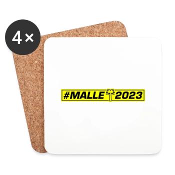 Malle 2023 - Dessous de verre (lot de 4) - blanc - Devant