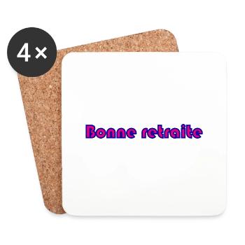 RETRAITE. RETRAITE. RETRAITEE. RETRAITE - Dessous de verre (lot de 4) - blanc - Devant