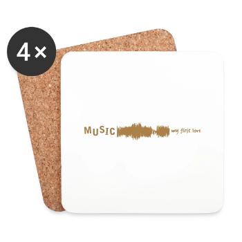 Musique > Mon premier amour > VECTORGRAPHIC - Dessous de verre (lot de 4) - blanc - Devant