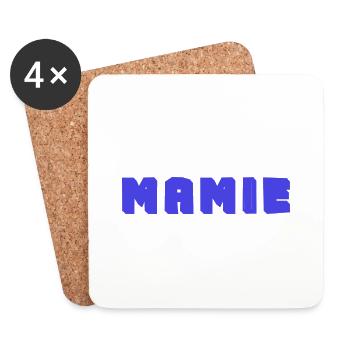MAMIE. FÊTE DES MÈRES. BONNE FÊTE MAMIE. JE T'AIME - Dessous de verre (lot de 4) - blanc - Devant