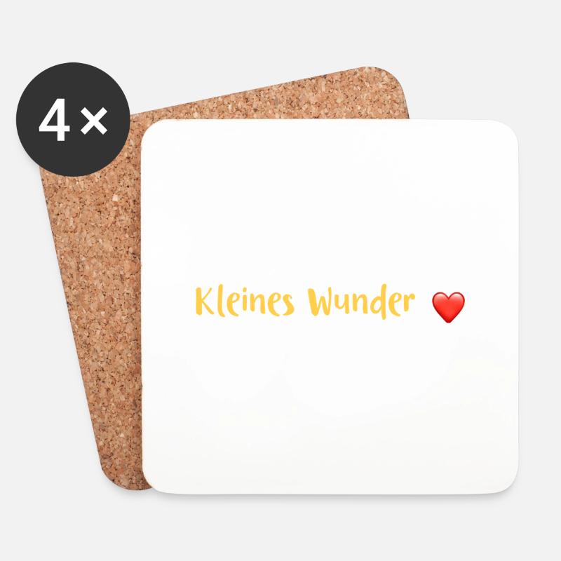 Schwangerschaft - Babysprüche - Untersetzer (4er-Set) - Weiß