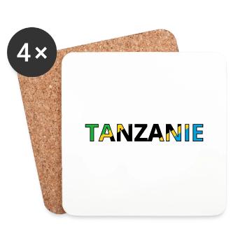 Flag of Tanzania - Coasters (set of 4) - white - Front