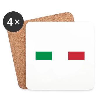 Italien Fahne - Untersetzer (4er-Set) - Weiß - Vorne