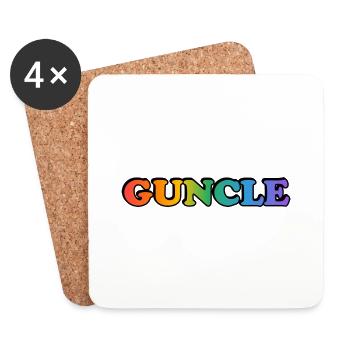 Oncle gay - Dessous de verre (lot de 4) - blanc - Devant