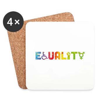 Equality - Coasters (set of 4) - white - Front