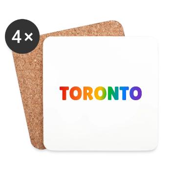 Toronto Regenbogen LGBTQ Gay Pride - Untersetzer (4er-Set) - Weiß - Vorne