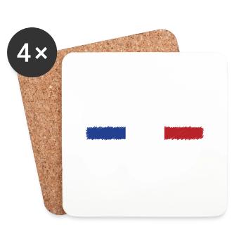 France - Coasters (set of 4) - white - Front