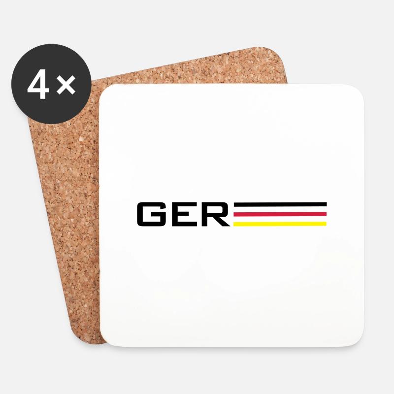 Deutschland GER Symbol - Untersetzer (4er-Set) - Weiß