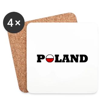 Poland / Polen - Untersetzer (4er-Set) - Weiß - Vorne