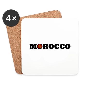 Maroc - Dessous de verre (lot de 4) - blanc - Devant