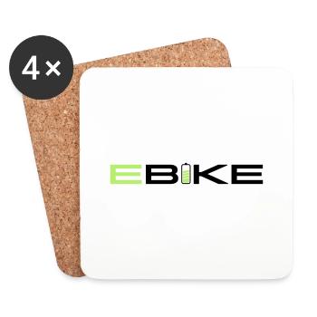 E BIKE - Dessous de verre (lot de 4) - blanc - Devant