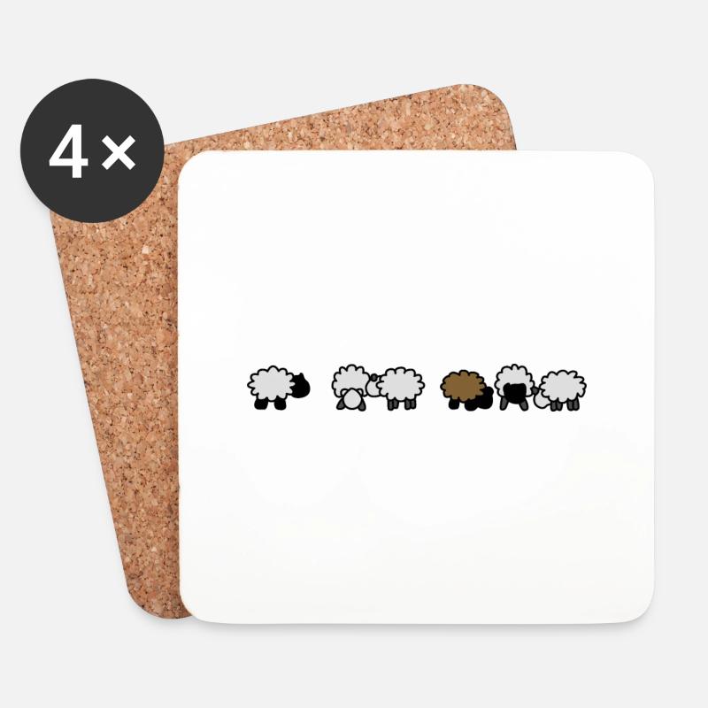 Sheep - Coasters (set of 4) - white