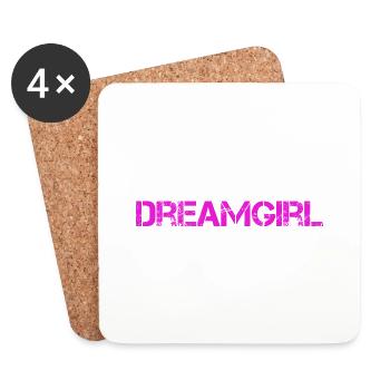Dreamgirl - Untersetzer (4er-Set) - Weiß - Vorne