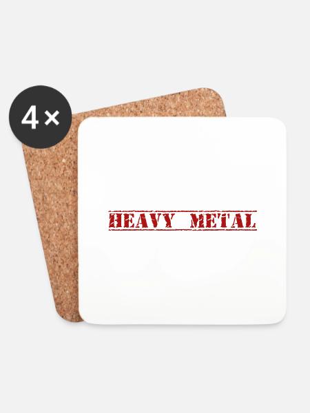 heavy metal - Coasters (set of 4) - white