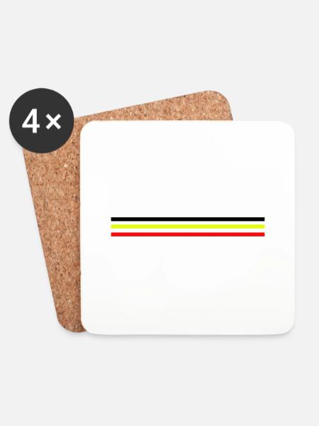 Stolz, ein BELGISCHER Unterstützer zu sein - großartig - Untersetzer (4er-Set) - Weiß
