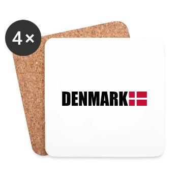 Danemark - Dessous de verre (lot de 4) - blanc - Devant