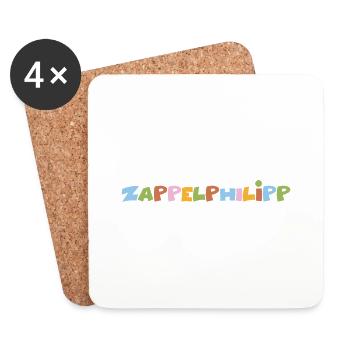 Zappelphilipp - Untersetzer (4er-Set) - Weiß - Vorne
