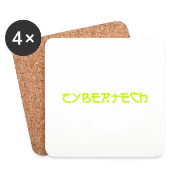 Neonyello cybertech - Untersetzer (4er-Set) - Weiß - Vorne