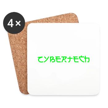 cybertech ohne kontur - Untersetzer (4er-Set) - Weiß - Vorne
