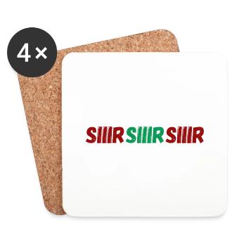SIIIR SIIIR SIIIR - Dessous de verre (lot de 4) - blanc - Devant