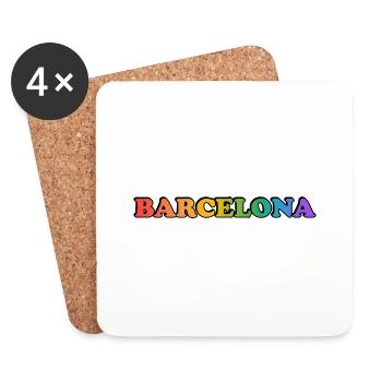 Gay Pride de Barcelone - Dessous de verre (lot de 4) - blanc - Devant