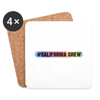 Équipage californien - Dessous de verre (lot de 4) - blanc - Devant