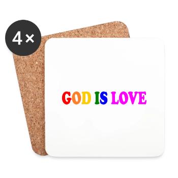 God is love - Untersetzer (4er-Set) - Weiß - Vorne