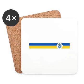 UKRAINE Sportive - Dessous de verre (lot de 4) - blanc - Devant