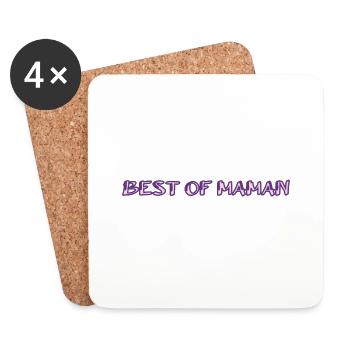 FÊTE DES MÈRES. BONNE FÊTE MAMAN. MAMAN. FÊTE - Dessous de verre (lot de 4) - blanc - Devant