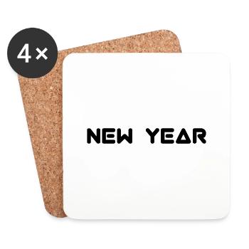 New year, Ramadan. - Coasters (set of 4) - white - Front