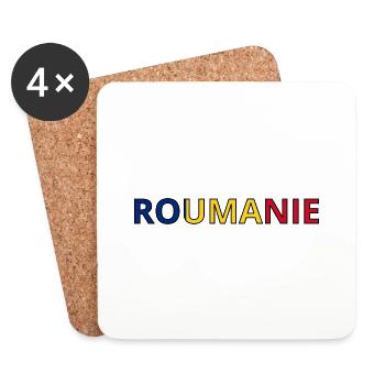 Flag of Romania - Coasters (set of 4) - white - Front