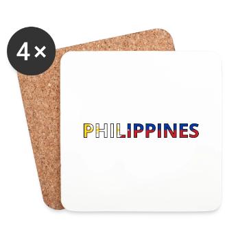 Flag of the Philippines - Coasters (set of 4) - white - Front