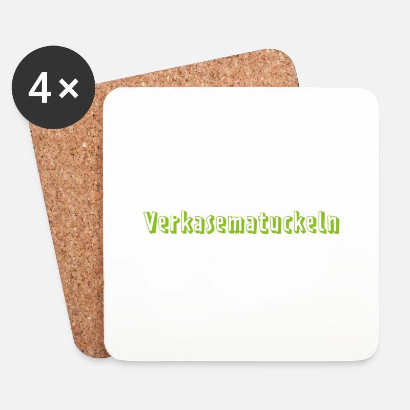 Verkasematuckeln - Untersetzer (4er-Set) - Weiß