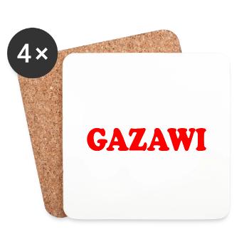 Gazawi gaza - Coasters (set of 4) - white - Front