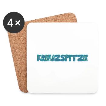 Mount Kreuzspitze - Coasters (set of 4) - white - Front