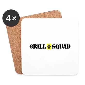 Grillades Squad Grillades - Dessous de verre (lot de 4) - blanc - Devant