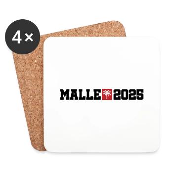 Malle 2025 - Dessous de verre (lot de 4) - blanc - Devant