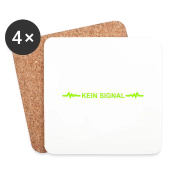 kein_signal2 - Untersetzer (4er-Set) - Weiß - Vorne