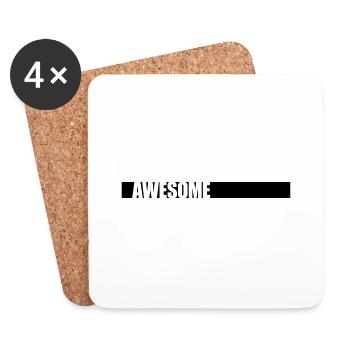 Bar Awesome Logo - Dessous de verre (lot de 4) - blanc - Devant