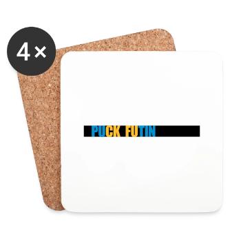 puck futin logo design - Coasters (set of 4) - white - Front