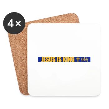 jesus is king quote - Coasters (set of 4) - white - Front