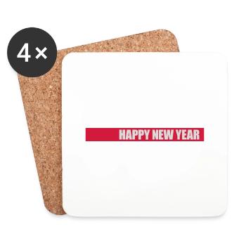 happy new year Zitat - Untersetzer (4er-Set) - Weiß - Vorne
