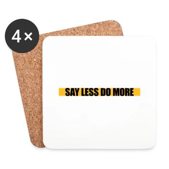 say less do more - Untersetzer (4er-Set) - Weiß - Vorne