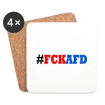 Fck afd - Untersetzer (4er-Set) - Weiß - Vorne