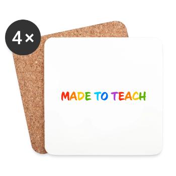 Made to teach - Untersetzer (4er-Set) - Weiß - Vorne